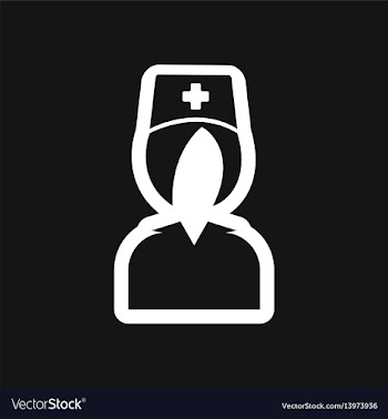Stylish black and white icon medical worker vector image