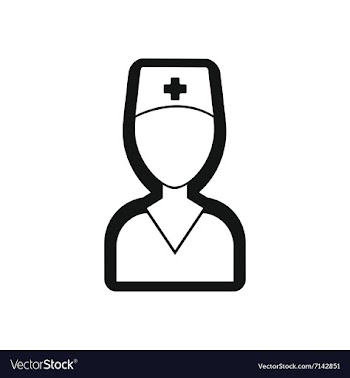 Stylish black and white icon medical worker vector image