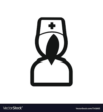 Stylish black and white icon medical worker vector image