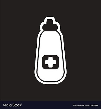 Stylish black and white icon medicine bottle vector image