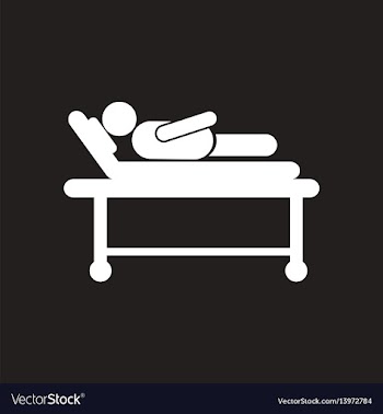 Stylish black and white icon patient in hospital vector image