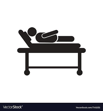 Stylish black and white icon patient in hospital vector image