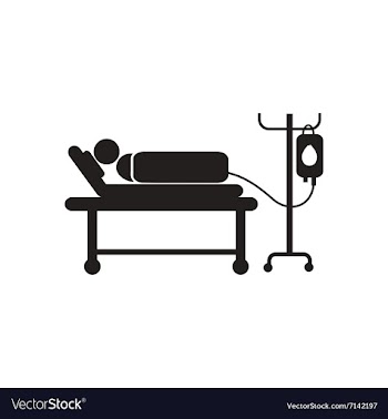 Stylish black and white icon patient with dropper vector image