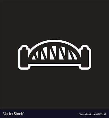 Stylish black and white icon sydney harbour bridge vector image