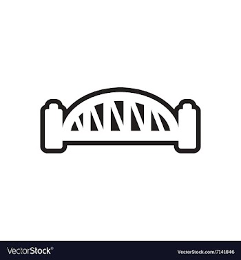 Stylish black and white icon Sydney Harbour Bridge vector image