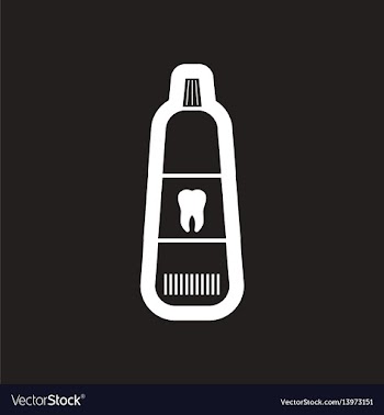 Stylish black and white icon tooth paste vector image