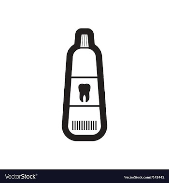 Stylish black and white icon Tooth paste vector image
