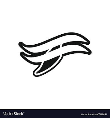 Stylish black and white icon whale logo vector image
