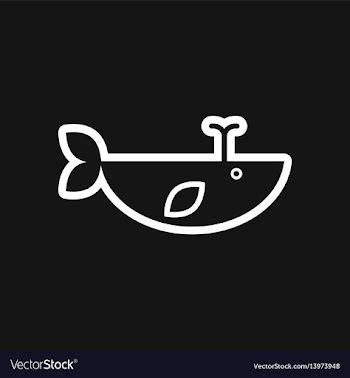 Stylish black and white icon whale with fountain vector image