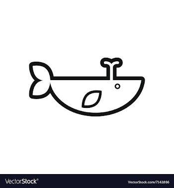 Stylish black and white icon whale with fountain vector image
