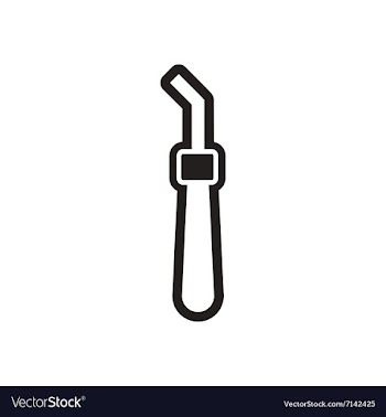 Stylish black and white icons dental Instruments vector image
