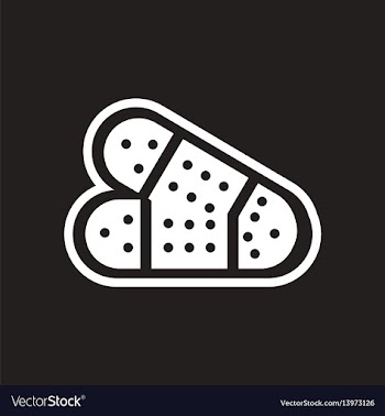 Stylish black and white icons medical plaster vector image