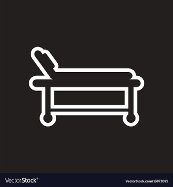 Stylish black and white icons medical stretcher vector image