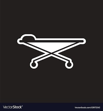 Stylish black and white icons medical stretcher vector image
