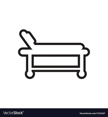 Stylish black and white icons medical stretcher vector image