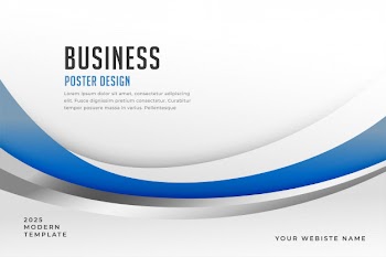Stylish blue business presentation background Free Vector