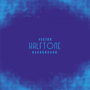Stylish blue halftone pattern texture background Free Vector