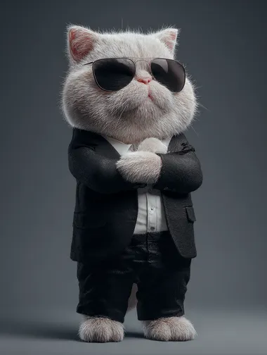 Stylish British Shorthair Cat in Formal Attire Stylish British Shorthair Cat in Formal Attire
