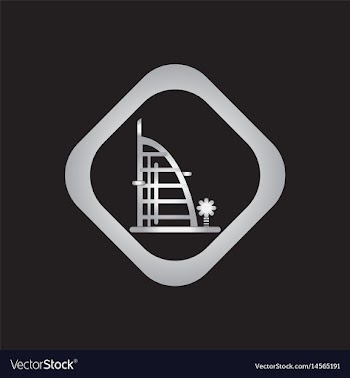 Stylish building and palm vector image