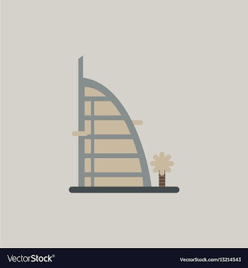 Stylish building hotel vector image