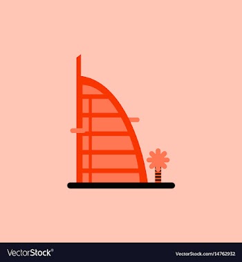 Stylish building hotel vector image