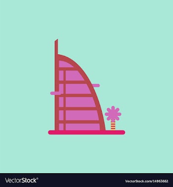Stylish building hotel vector image