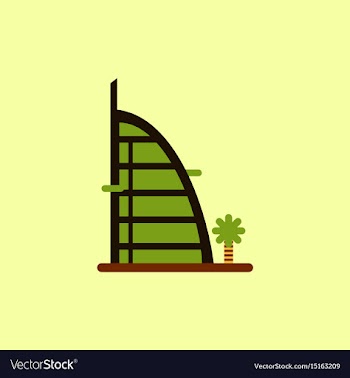 Stylish building hotel vector image