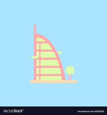 Stylish building hotel vector image