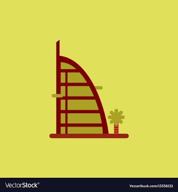 Stylish building hotel vector image