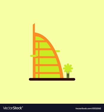 Stylish building hotel vector image