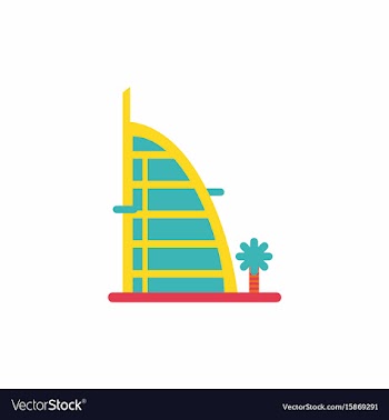 Stylish building hotel vector image