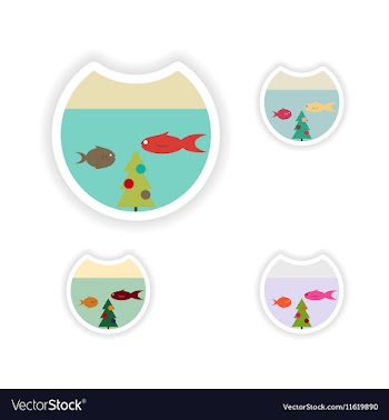 Stylish concept paper sticker Christmas tree and vector image