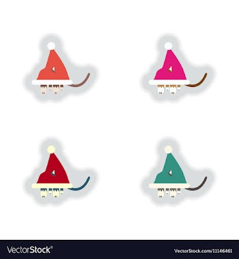 Stylish concept paper sticker on white background vector image