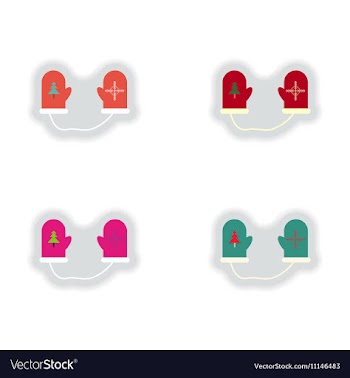 Stylish concept paper sticker on white background vector image