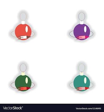 Stylish concept paper sticker on white background vector image
