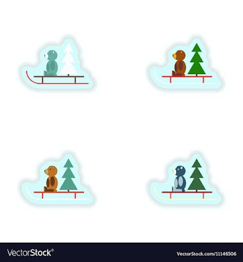 Stylish concept paper sticker on white background vector image