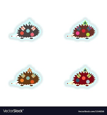 Stylish concept paper sticker on white background vector image