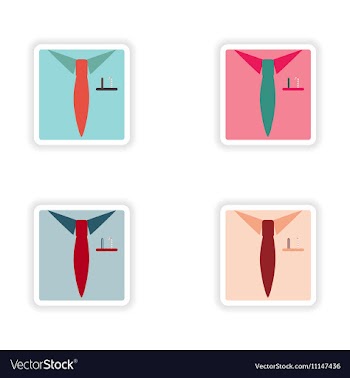 Stylish concept paper sticker on white background vector image