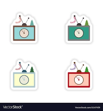 Stylish concept paper sticker on white background vector image