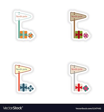 Stylish concept paper sticker on white background vector image