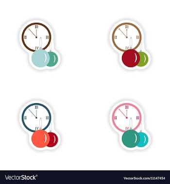 Stylish concept paper sticker on white background vector image