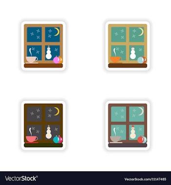 Stylish concept paper sticker on white background vector image