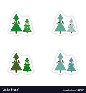 Stylish concept paper sticker on white background vector image