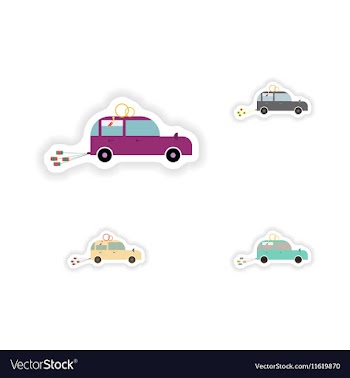 Stylish concept paper sticker on white background vector image