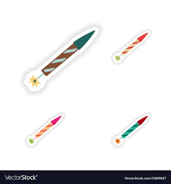 Stylish concept paper sticker on white background vector image
