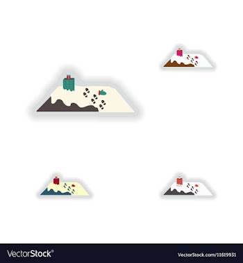 Stylish concept paper sticker on white background vector image