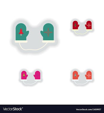 Stylish concept paper sticker on white background vector image