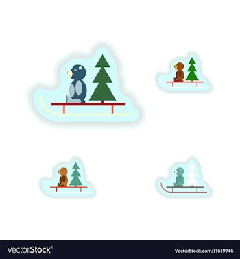 Stylish concept paper sticker on white background vector image