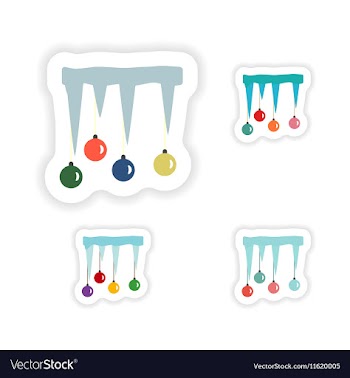 Stylish concept paper sticker on white background vector image