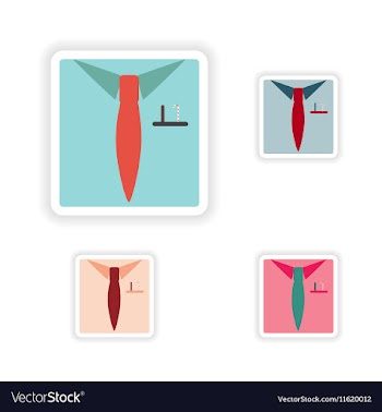 Stylish concept paper sticker on white background vector image